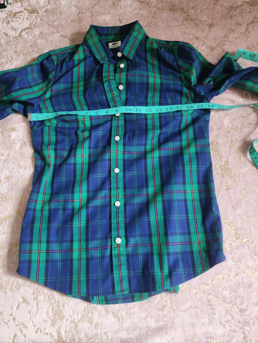 J CREW | Women's Green & Blue Plaid Button-Down Shirt - Picture 12 of 13
